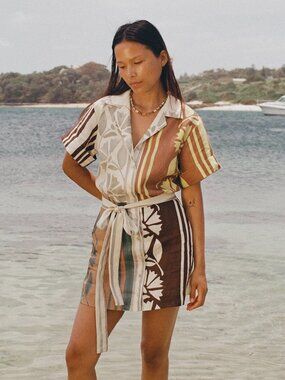 Soleil Soleil Sustainable Designer Brodie Linen Mini Dress